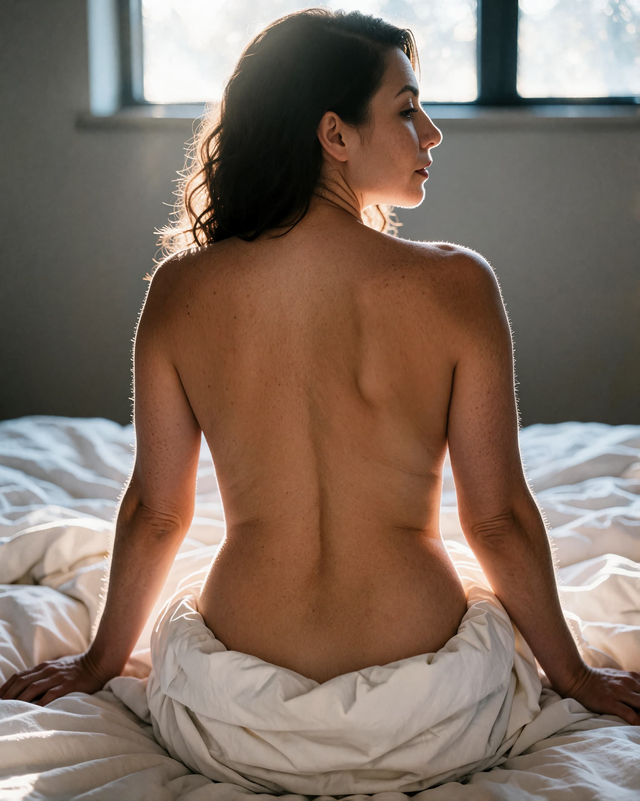 Bare Back on the Bed